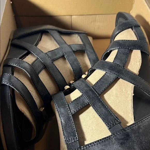 Sofft Black Gladiator Wedge Sandals Rio II. SH161 - Picture 11 of 11